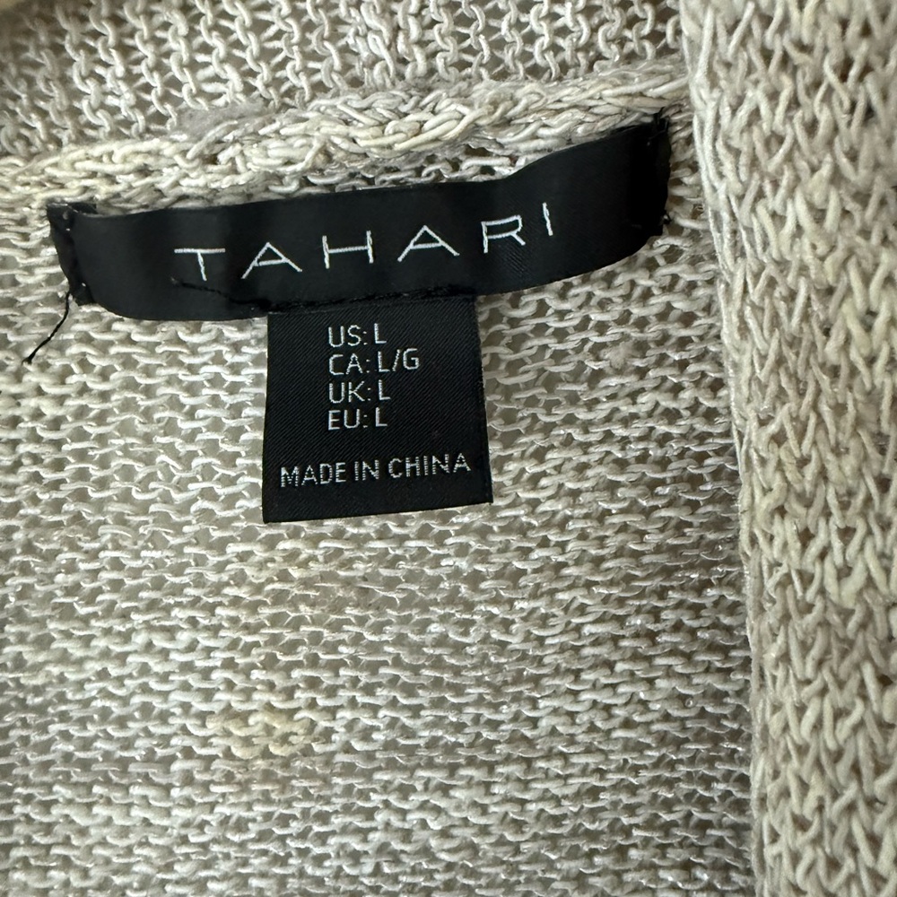 Tahari Women’s Open Front Cardigan Sweater - Size Large - Picture 3 of 3
